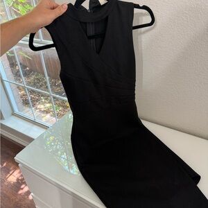 Mystic Black Halter Sheath Dress Cocktail